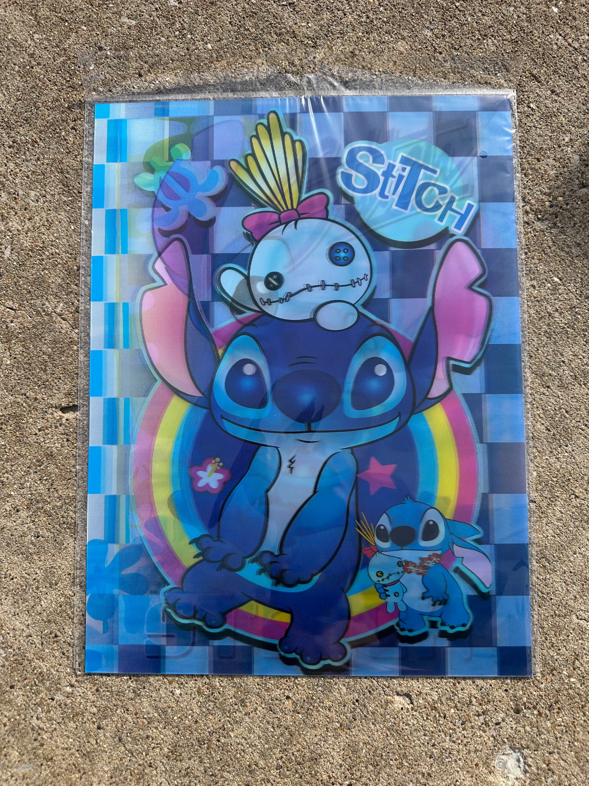 Stitch 3D Holographic Poster