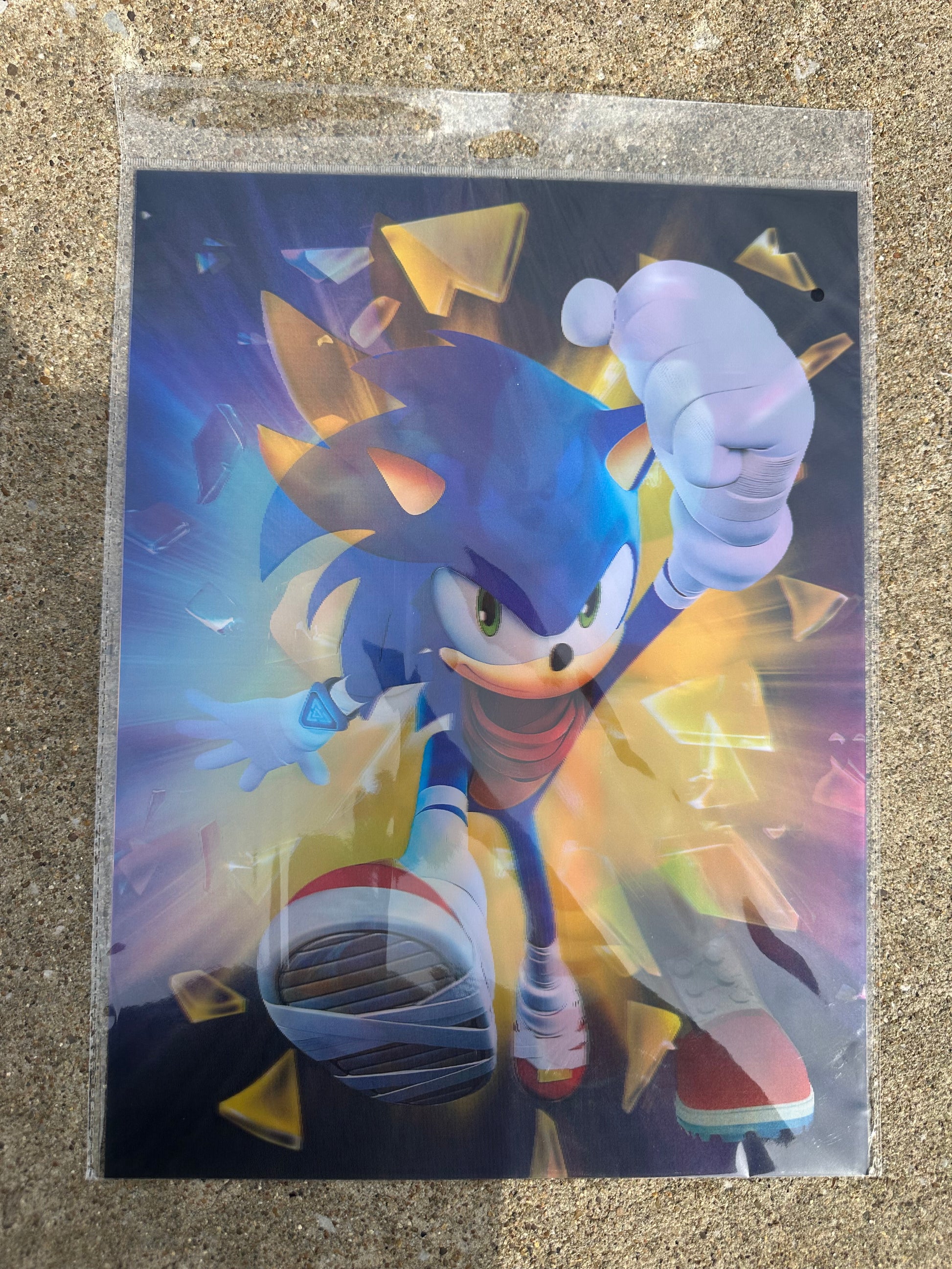 Sonic 3D Holographic Poster