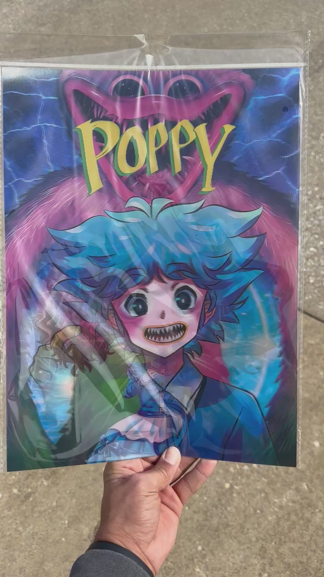 Poppy 3D Holographic Poster