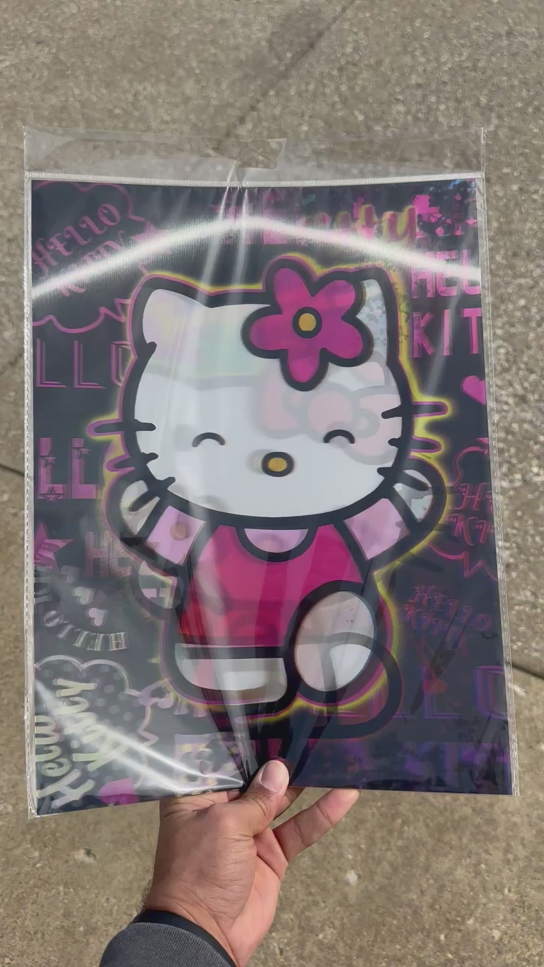 Hello Kitty 3D Holographic Poster
