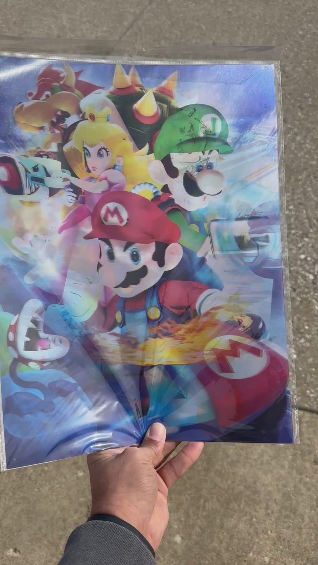 Mario 3D Holographic Poster