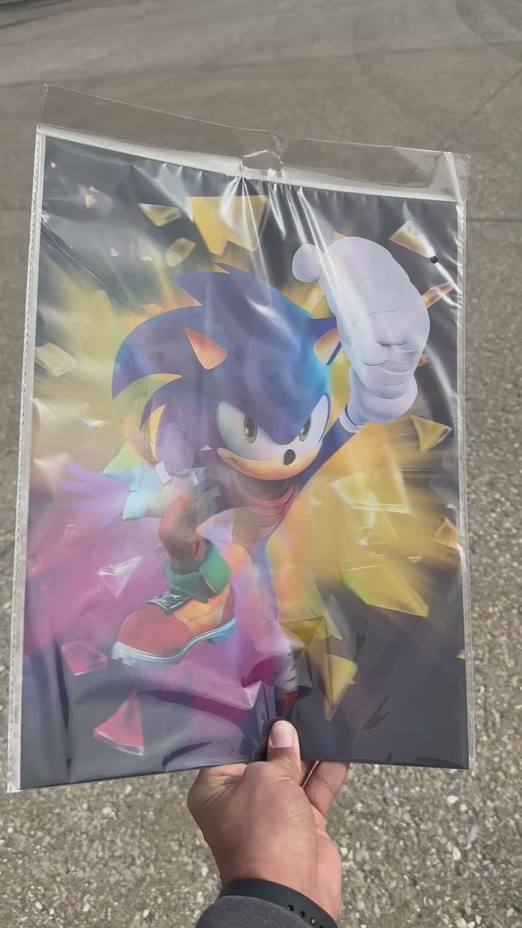 Sonic 3D Holographic Poster