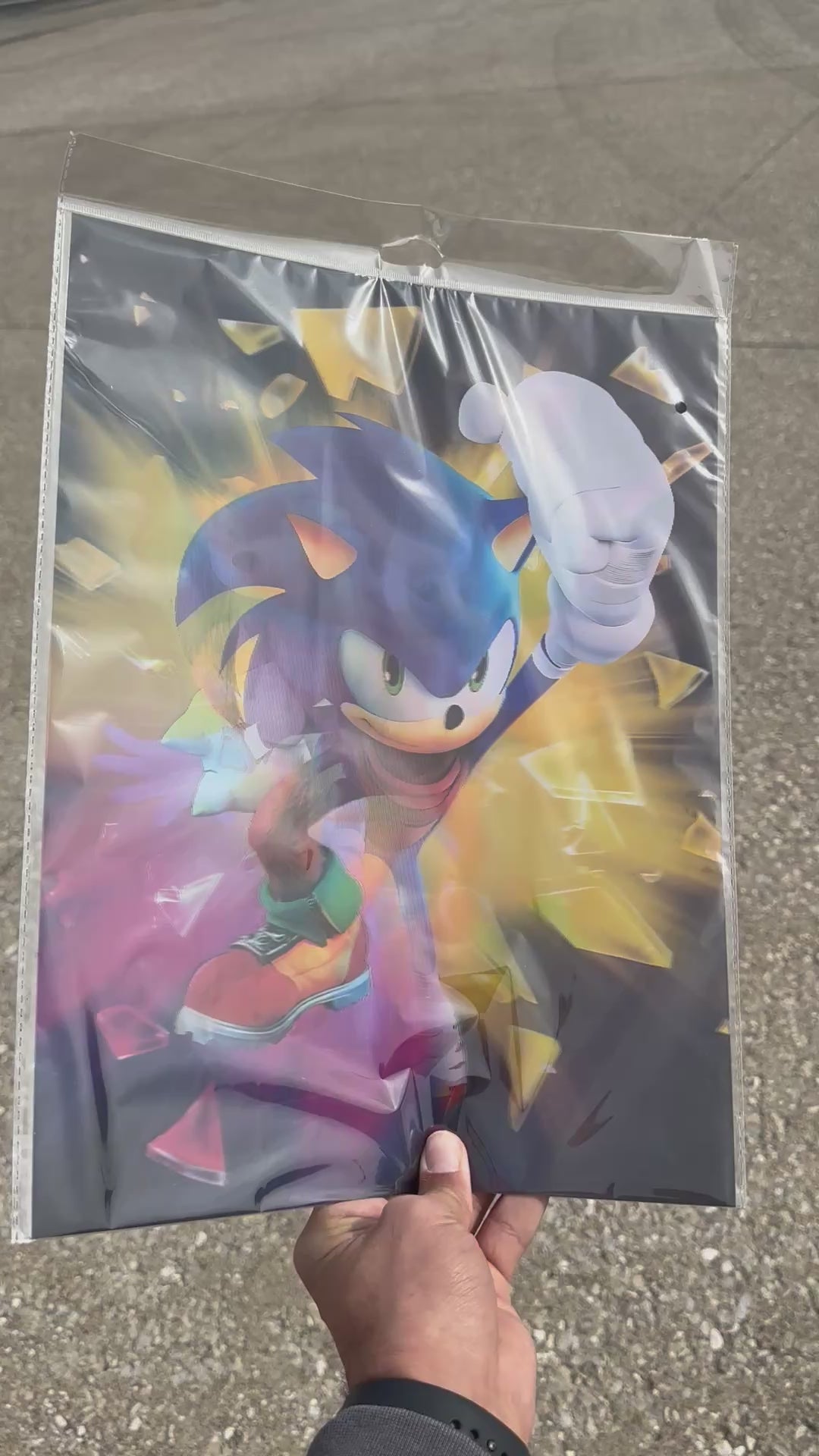 Sonic 3D Holographic Poster