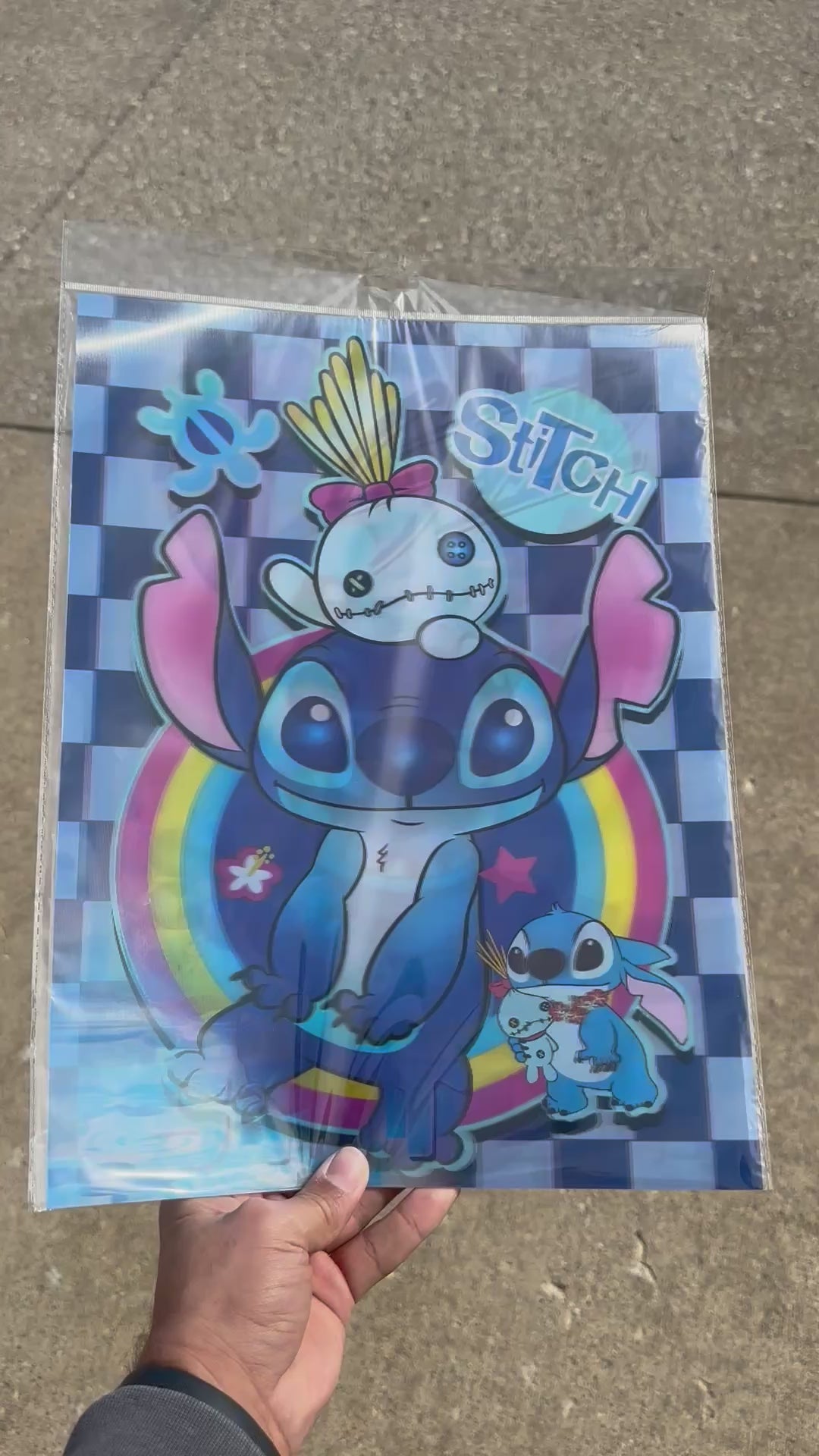 Stitch 3D Holographic Poster